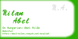 milan abel business card
